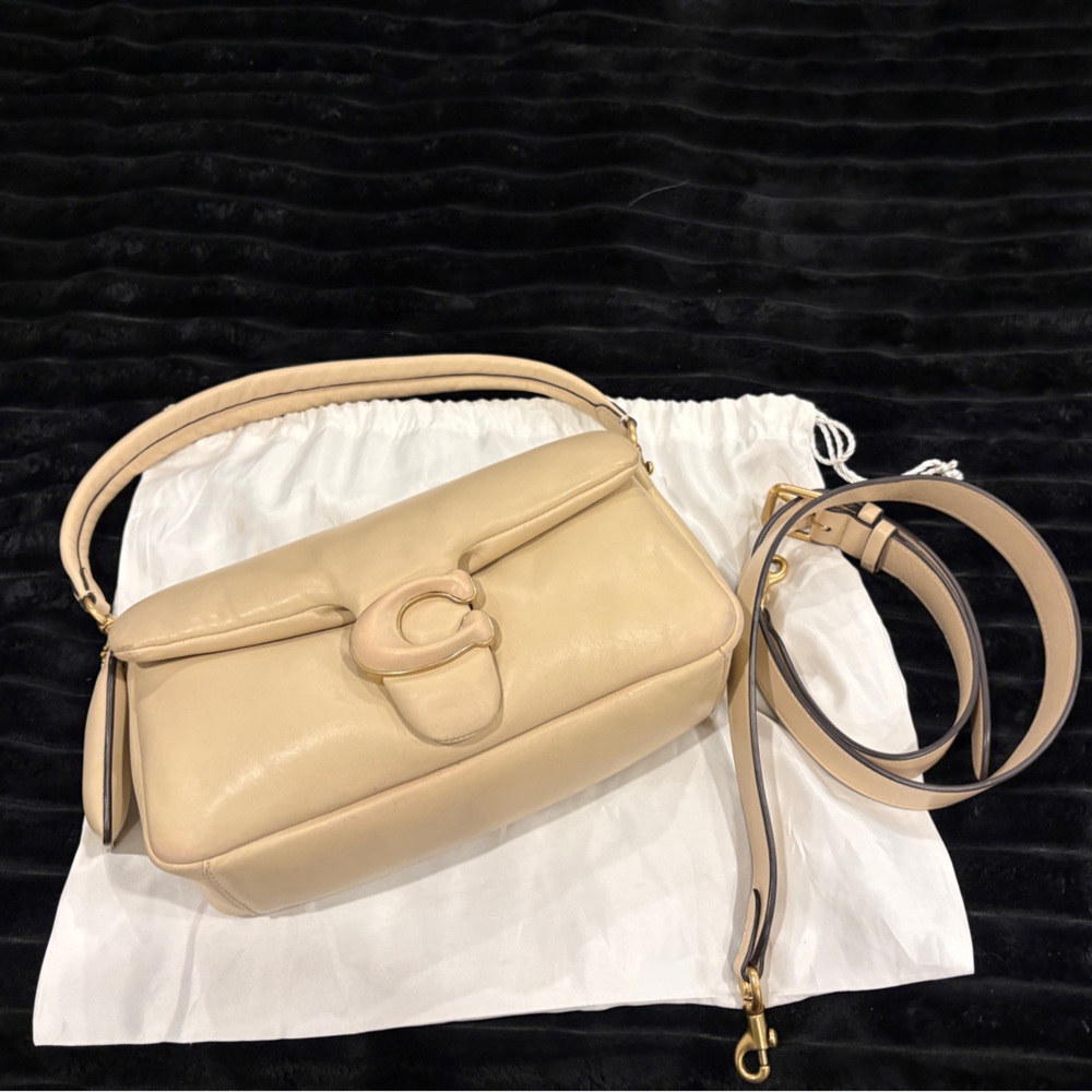 COACH Cream Puffer Bag